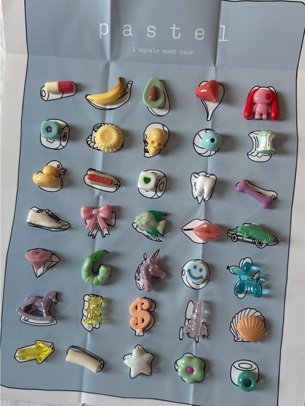 CJ hendry Pastel beads complete set of 35 exhibition beads